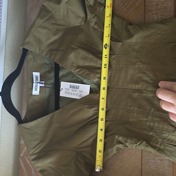 Andrea Iyamah Khaki Jumpsuit with Balloon Sleeves - Picture 4 of 7